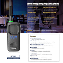 Load image into Gallery viewer, GOCOM GD800 4pack,Digital and Analog Handheld Two Way radios, Better Communication & Clearer Voice Than Analog radios,