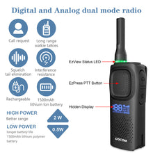 Load image into Gallery viewer, Digital and Analog Handheld Two Way radios, Better Communication & Clearer Voice Than Analog radios, GD800 2pack