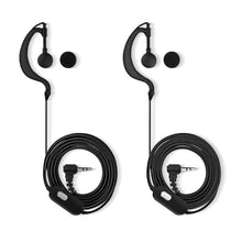 Load image into Gallery viewer, Two Way Radio Earpiece G Shape Police Headset PTT Walkie Talkie Headphone 2.5mm 7-Shaped Connector-Pack of 2