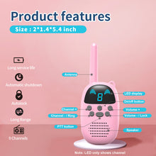 Load image into Gallery viewer, GOCOM Walkie Talkies for Kids, Kids Toys Handheld Child Gift Walky Talky, Two-Way Radio Boys & Girls Toys Age 3-12, for Indoor Outdoor Hiking Adventure Games
