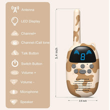 Load image into Gallery viewer, GOCOM GO100 Walkie Talkies for Kids Best Gifts for Boys and Girls, Kids Toys Age 3-12, Two Way Radio Pair for Outside Adventure, Hiking, Camping
