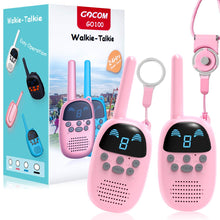 Load image into Gallery viewer, GOCOM Portable Children GO100 2 Pack Walkie Talkies Long Range for 3-12 Year Old Boys Girls, Best Kids Gift, Child Toys for Outside, Camping, Hiking