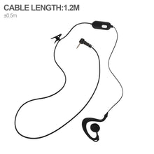 Load image into Gallery viewer, Two Way Radio Earpiece G Shape Police Headset PTT Walkie Talkie Headphone 2.5mm 7-Shaped Connector-Pack of 2