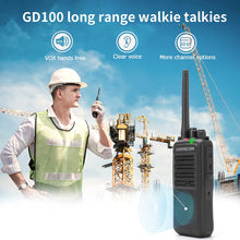 Load image into Gallery viewer, Digital & Analog Two Way Radios, Business Rechargeable GD100 4W High Power Walkie Talkies(4 Pack)