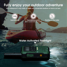 Load image into Gallery viewer, G9 Waterproof Walkie Talkie Long Range, Floating Portable Two Way Radio, NOAA Weather Alert,SOS,Flashlight, Rechargeable 2 Way Raido for Adults (4 Pack)