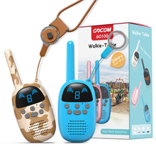 Load image into Gallery viewer, GOCOM GO100 Walkie Talkies for Kids, Kids Toys Handheld Child Gift Walky Talky, Boys&Girls Toys Age 3-12,for Indoor Outdoor Hiking Adventure Games 2Pack