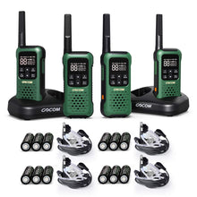Load image into Gallery viewer, G9 Waterproof Walkie Talkie Long Range, Floating Portable Two Way Radio, NOAA Weather Alert,SOS,Flashlight, Rechargeable 2 Way Raido for Adults (4 Pack)