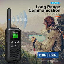 Load image into Gallery viewer, Walkie Talkies-GOCOM G200 2 Way Radios Two-Way Radio(4 Pack) with 4 Headphone Cables,Business Long Range walkie talkies for Adults