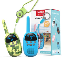 Load image into Gallery viewer, GOCOM GO100 Walkie Talkies for Kids, Kids Toys Handheld Child Gift Walky Talky, Boys&Girls Toys Age 3-12,for Indoor Outdoor Hiking Adventure Games 2Pack