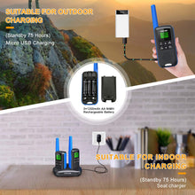 Load image into Gallery viewer, G600 Walkie Talkies Rechargeable, Waterproof Two Way Radios Long Range for Biking Hiking Camping Outdoor with Earpiece, LED Lamplight 4Pack