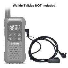 Load image into Gallery viewer, Walkie Talkie Headset with Mic PTT, 1 Pin 2.5mm Two - Way Radios Earpiece Noise Canceling Transparent Security Headphone Walkie Talkies, Black, 2 Pack