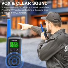 Load image into Gallery viewer, G600 Walkie Talkies Rechargeable, Waterproof Two Way Radios Long Range for Biking Hiking Camping Outdoor with Earpiece, LED Lamplight 4Pack