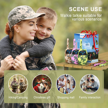 Load image into Gallery viewer, GOCOM Kids Toys Walkie Talkies Birthday Child Gift Walky Talky Handheld Two-Way Radio Boys & Girls Toys Age 3-12, for Indoor Outdoor Hiking Adventure Games 3 Pack