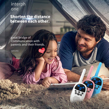 Load image into Gallery viewer, GOCOM GO100 Walkie Talkies for Kids, Kids Toys Handheld Child Gift Walky Talky, Boys&Girls Toys Age 3-12,for Indoor Outdoor Hiking Adventure Games 2Pack