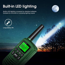 Load image into Gallery viewer, GOCOM G2 FRS Walkie Talkies for Kids & Adults IPX4 Waterproof Long Range Two Way Radios 22 Channel LED Flashlight Two Way Walkie Talkie 3pack
