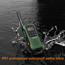 Load image into Gallery viewer, GOCOM Long Range G9 2Pack Waterproof Walkie Talkies for Adults, Rechargeable Two Way Radios Walkie Talkie for Outdoor, Flashlight & SOS Emergency Lamp