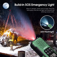 Load image into Gallery viewer, GOCOM G9 Waterproof Adult Walkie Talkies, Long Range 2 Way radios Rechargeable Outdoor Adventure NOAA Weather Alert & SOS Emergency Lamp 6Pack