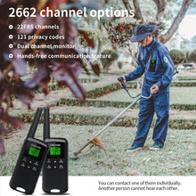 Load image into Gallery viewer, GOCOM G200 Family Radio Service (FRS) Walkie Talkies for Adults, Long Range Two Way Radios Rechargeable Walkie Talky 2Pack
