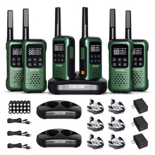 Load image into Gallery viewer, GOCOM G9 Waterproof Adult Walkie Talkies, Long Range 2 Way radios Rechargeable Outdoor Adventure NOAA Weather Alert & SOS Emergency Lamp 6Pack