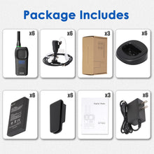 Load image into Gallery viewer, Digital and Analog Handheld Two Way radios, Better Communication & Clearer Voice Than Analog radios, GD800 6pack