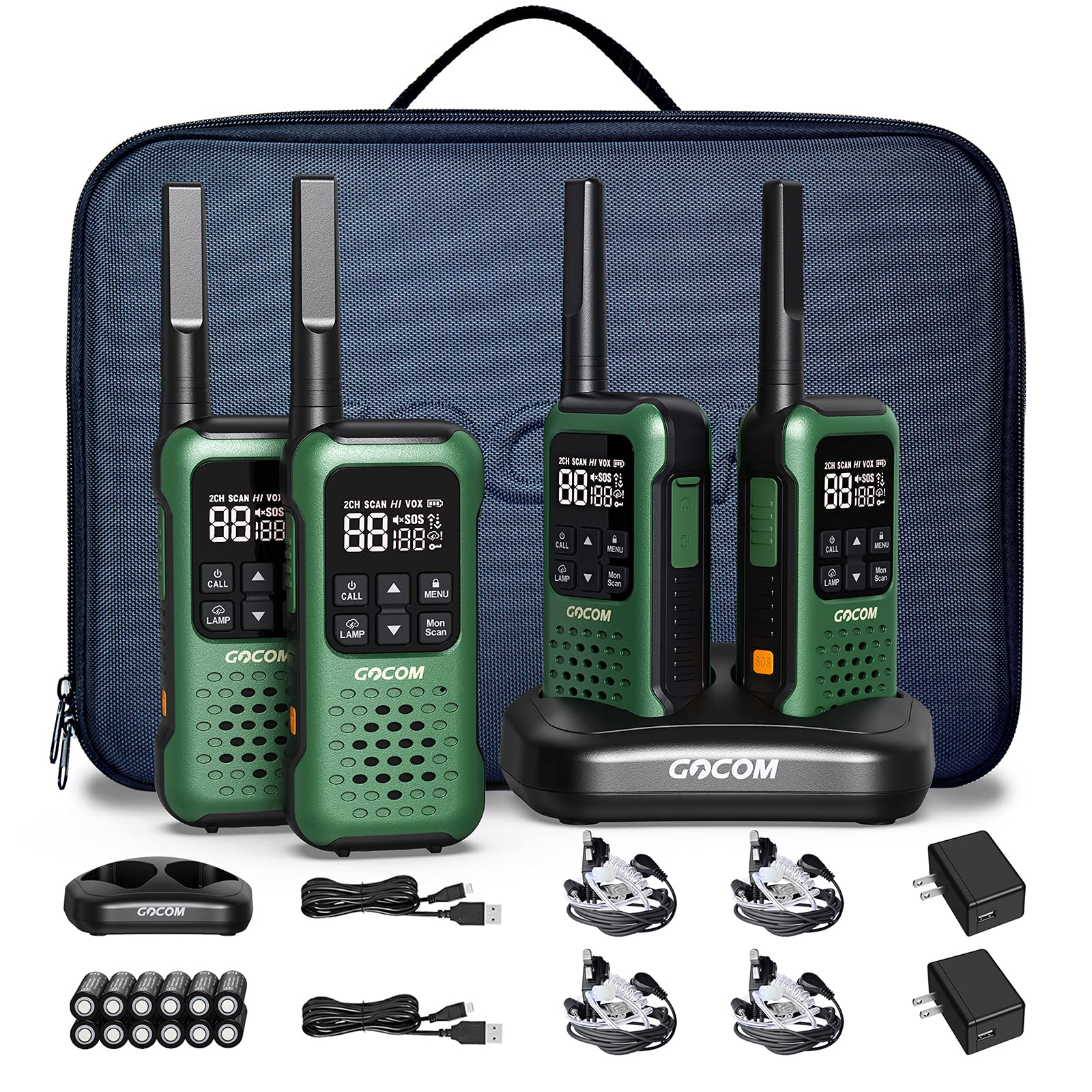 Professional Rechargeable Walkie Talkies, Two Way Radios Walky Talky f –  USA Camp Gear