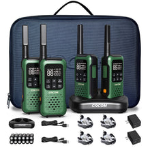 Load image into Gallery viewer, GOCOM G9 Waterproof Two Way Radios, Adult Long Range Rechargeable Walkie Talkies Suitcase 4Pack Outdoor Adventure