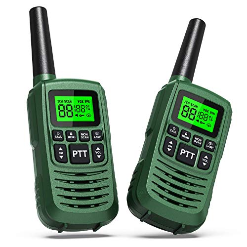 GOCOM G2 FRS Walkie Talkies for Kids & Adults IPX4 Waterproof Long Range Two Way Radios 22 Channel LED Flashlight Two Way Walkie Talkie 2Pack