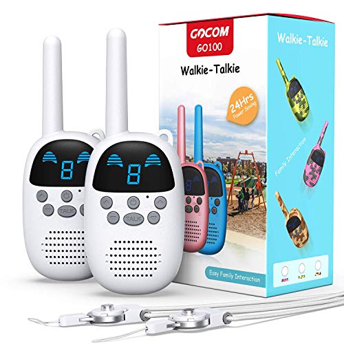 GOCOM GO100 Walkie Talkies for Kids, Kids Toys Handheld Child Gift Walky Talky, Boys&Girls Toys Age 3-12,for Indoor Outdoor Hiking Adventure Games 2Pack