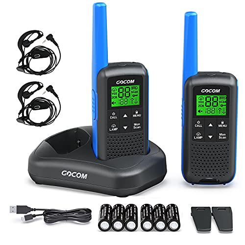 Walkie Talkies G600 FRS Two Way Radio for Adults Long Range Walkie Talkie Rechargeable, VOX Scan, NOAA & Weather Alerts, LED Lamplight 2 Pack Hand held radios