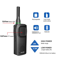 Load image into Gallery viewer, GOCOM GA80 Two Way Radios - Business Walkie Talkies for Adults Rechargeable, Big PTT Button Analog Handheld Commercial Radio 4Pack
