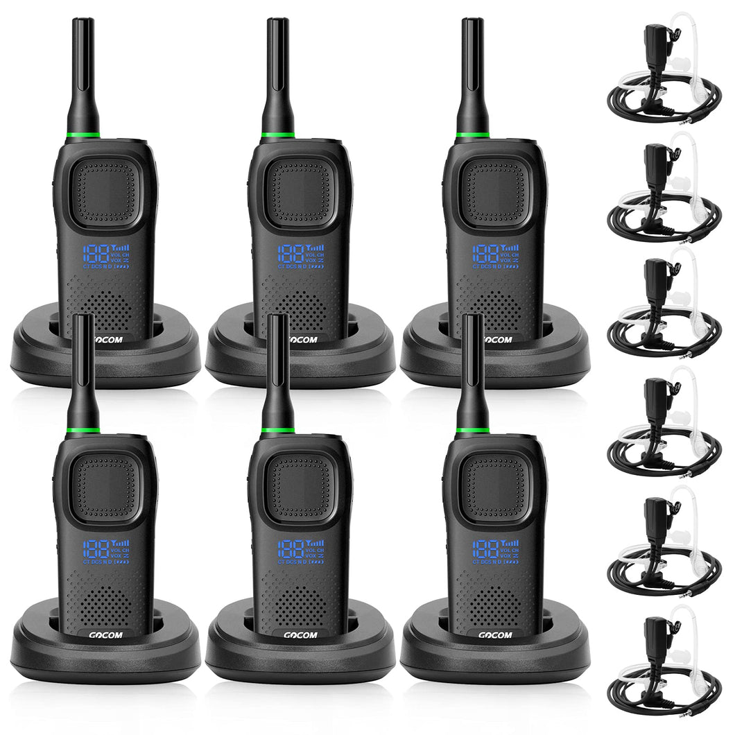 Digital and Analog Handheld Two Way radios, Better Communication & Clearer Voice Than Analog radios, GD800 6pack