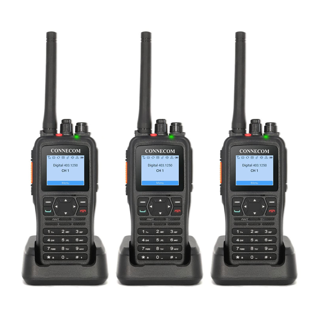 GD900 DMR Digital & Analog Two Way Radios Long Range Rechargeable, Heavy Duty walkie talkies for Adults(3Pack)