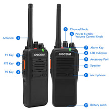 Load image into Gallery viewer, GOCOM GD100 Long Range &amp; Rechargeable Two-Way Radio, industrial Digital &amp; Analog Long Distance warehouse walkie talkies   2Pack
