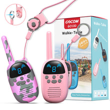 Load image into Gallery viewer, GOCOM GO100 Walkie Talkies for Kids, Kids Toys Handheld Child Gift Walky Talky, Boys&amp;Girls Toys Age 3-12,for Indoor Outdoor Hiking Adventure Games 2Pack
