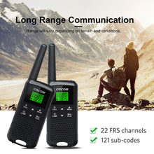 Load image into Gallery viewer, GOCOM G200 3Pack Walkie Talkies Rechargeable for Adults Long Range FRS Two Way Radios 3 Pack, 2 Way Radio for Family Outdoor Hiking Camping
