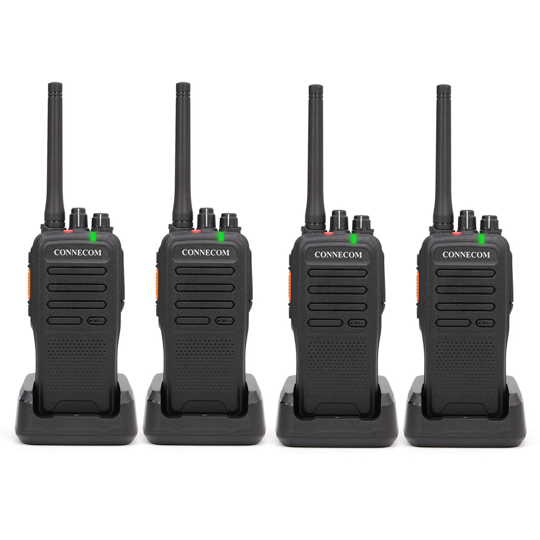 Digital & Analog Two Way Radios, Business Rechargeable GD100 4W High Power Walkie Talkies(4 Pack)