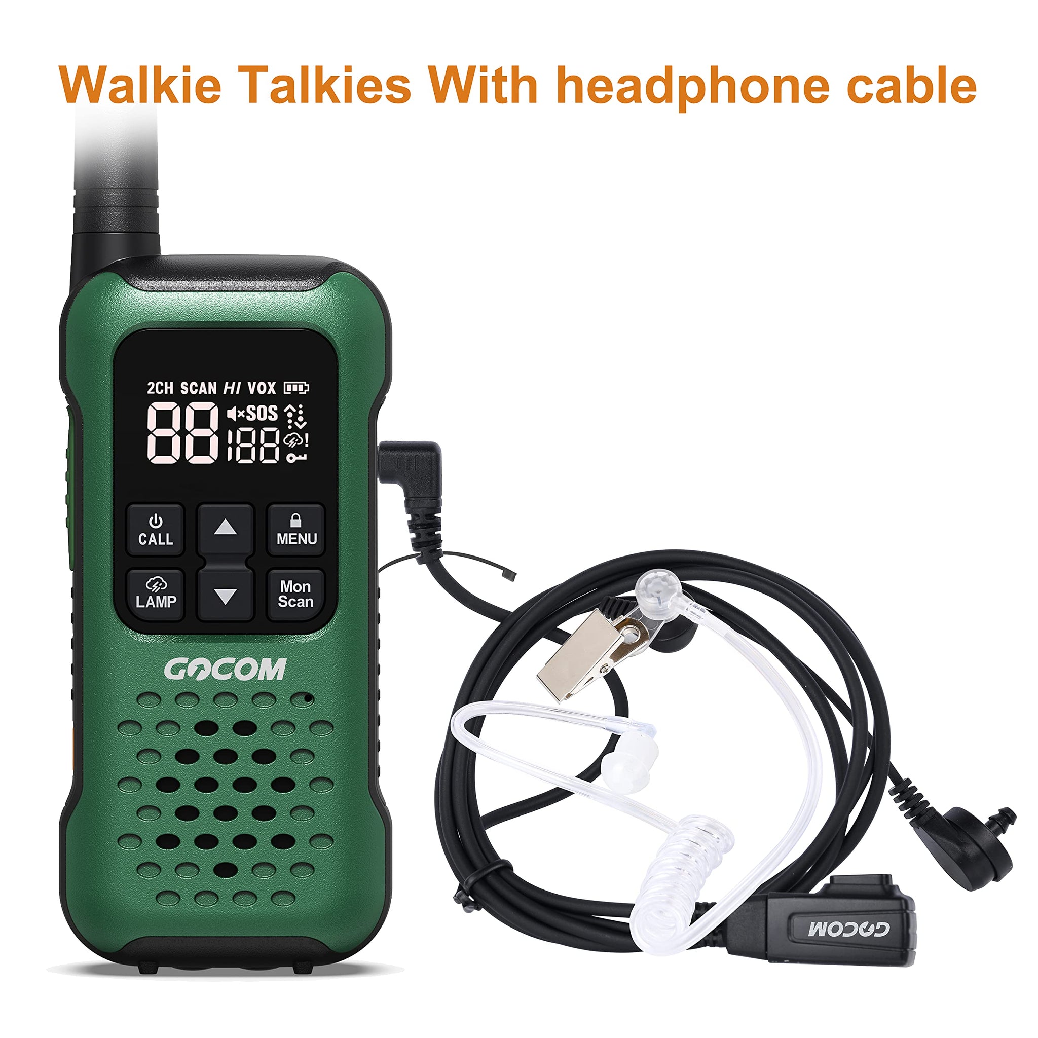 GOCOM Long Range G9 2Pack Waterproof Walkie Talkies for Adults, Rechar –  GOCOM Store