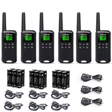 Load image into Gallery viewer, Walkie Talkies for Adults-GOCOM G200 Long Range 2 Way Radio Rechargeable, Family Radio Service (FRS) with NOAA Weather Alart 22 CH VOX Scan Flashlight for Outdoor Climbing Hiking Camping (6Pack)

